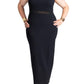 ELOQUII Women's Plus Size Cap Sleeve Mesh Midi Dress - 14, Black Onyx
