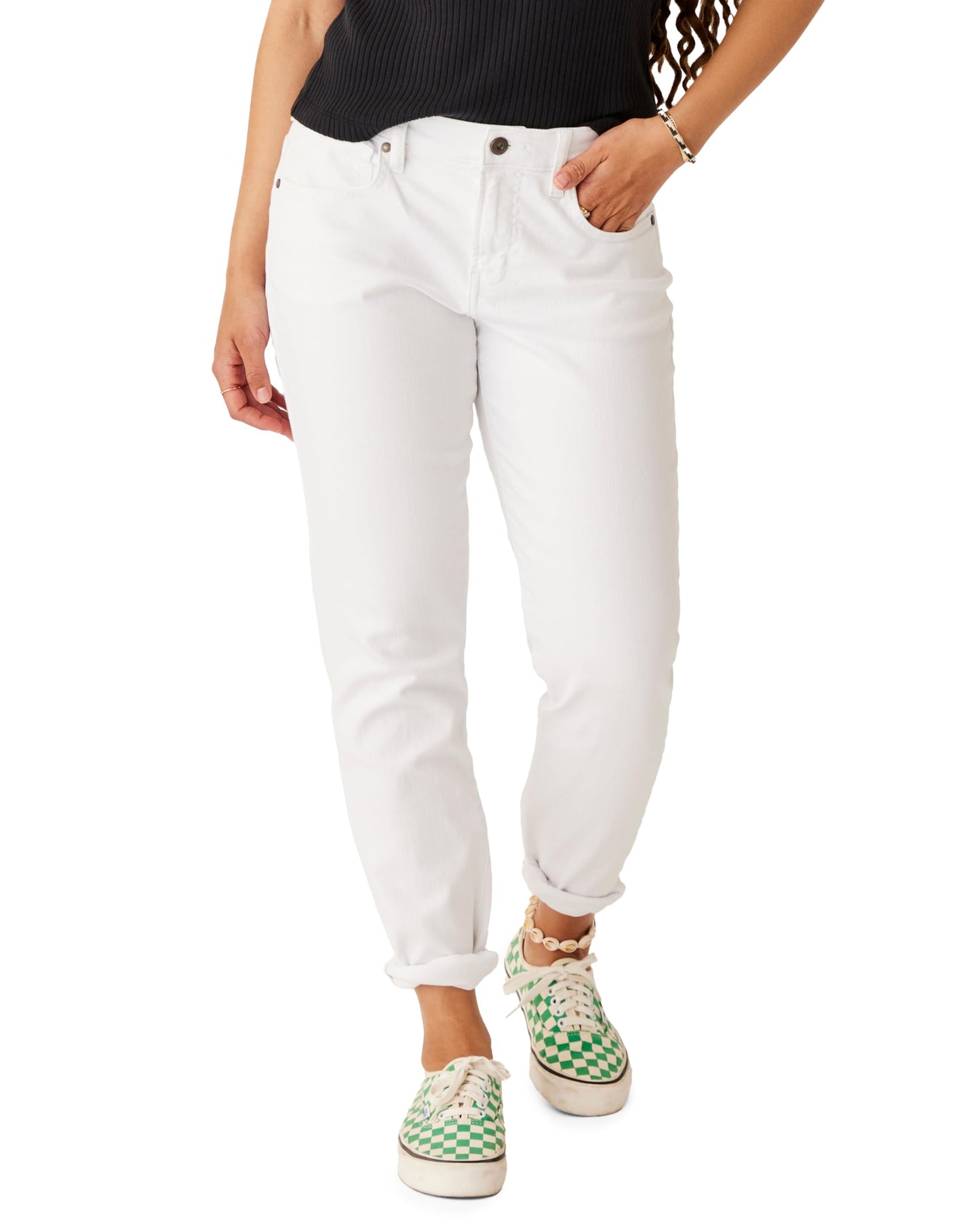 Carve Designs Women's Carson Boyfriend Jeans - White