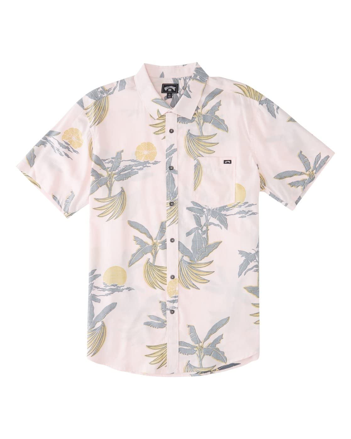 Billabong Men's Classic Sundays Short Sleeve Shirt - Pink