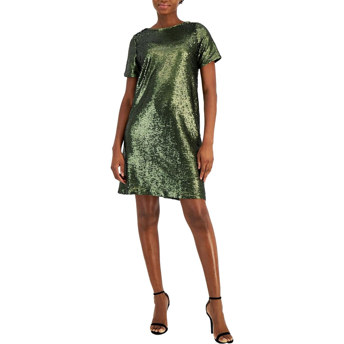 Anne Klein Sequin T Shirt Dress