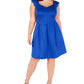 Monteau Women's Plus Size Scalloped A-Line Dress Blue Size XX-Large