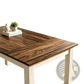 62 Inch White and Brown Wooden Executive Office Desk