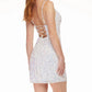 Ashleylauren - V-neck Cocktail Dress