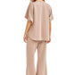 Dear Scarlett - Paris Short Sleeve Top With Pants Travel Set