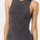 Lalavon - Shimmer Sleeveless Mermaid Midi Dress