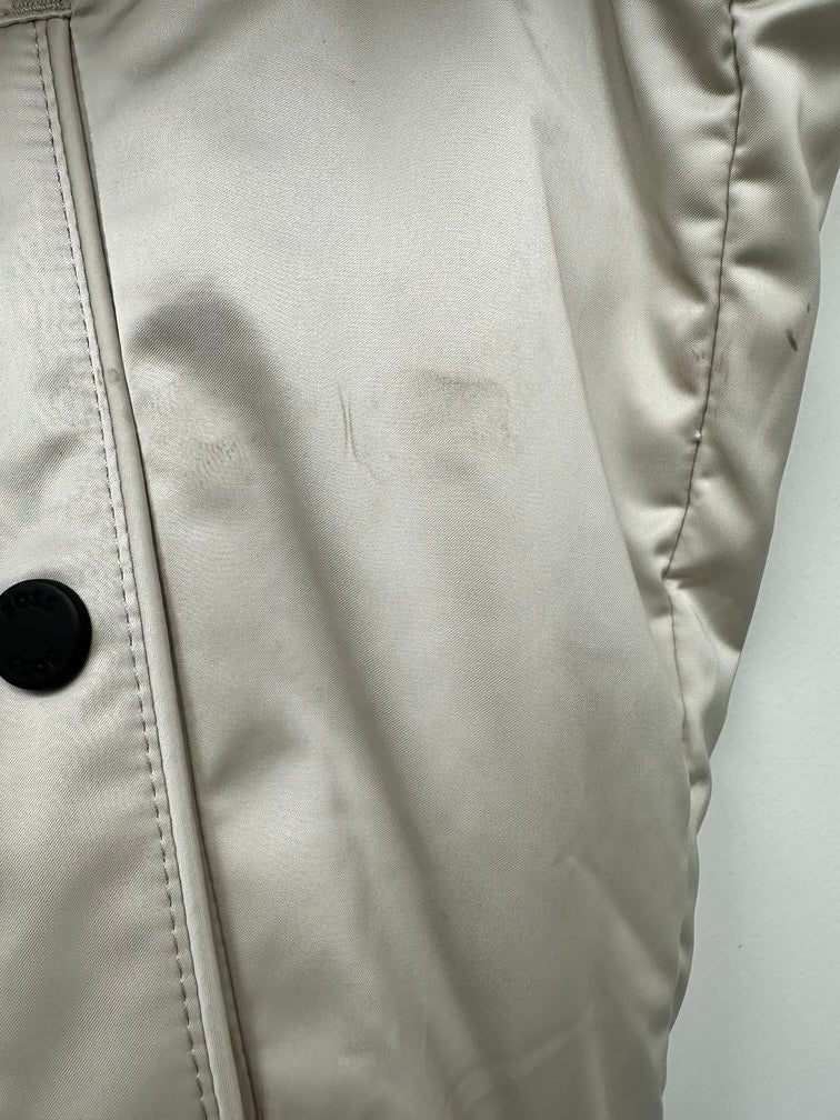 Boss Crospa Men's Embroidered Logo Bomber Jacket White Size 42