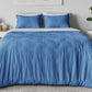 BedGear Performance Duvet Set, Queen - Stonewash Blue/Racetrack