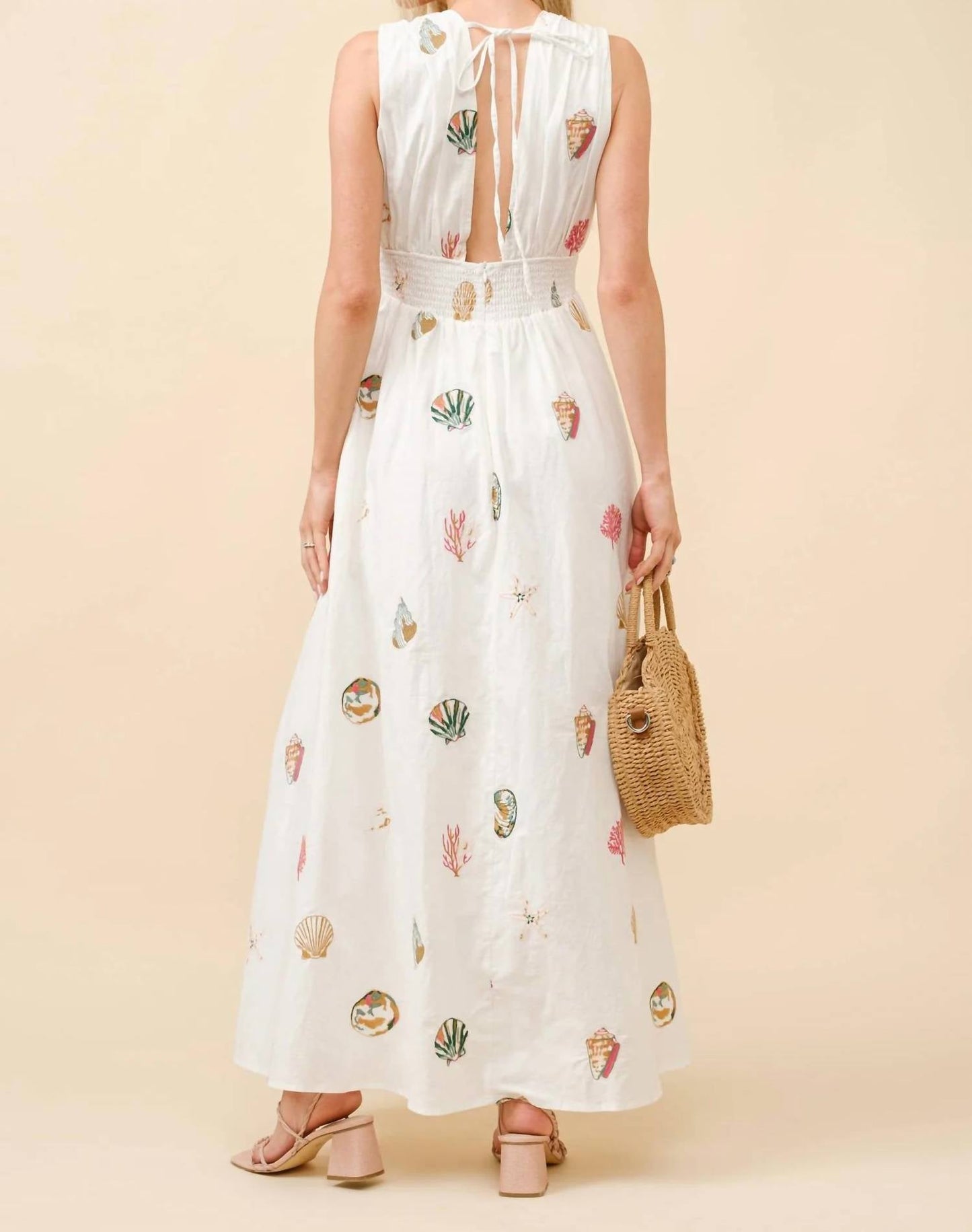 Blue B - Veronica Seashell Embroidered Maxi Dress