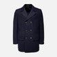 Ralph Lauren Men's Double Breasted Wool Blend Coat Blue Size 36