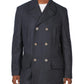 Ralph Lauren Men's Wool Blend Topper Pea Coat Blue Size 38