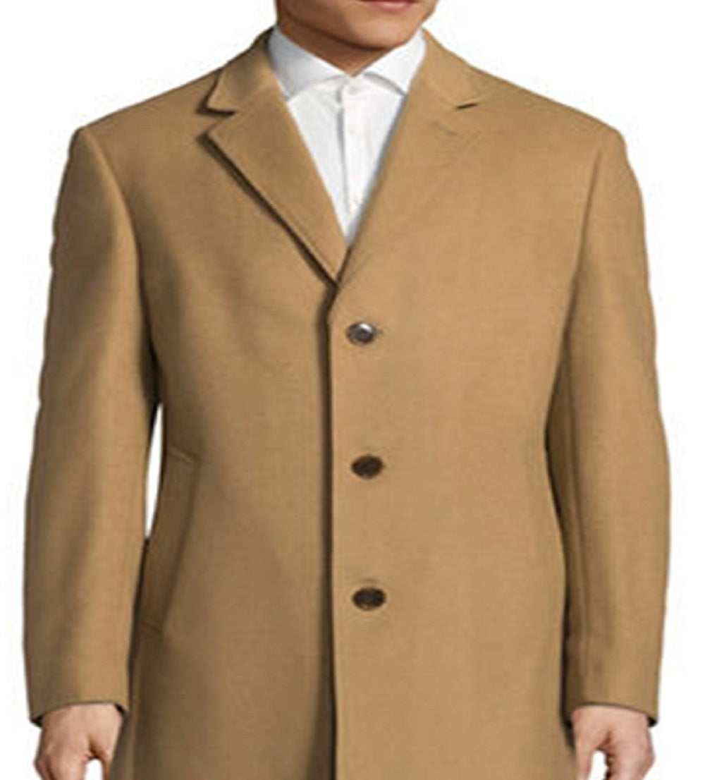 Ralph Lauren Men's Wool Blend Notch Lapel Coat Brown Size 38