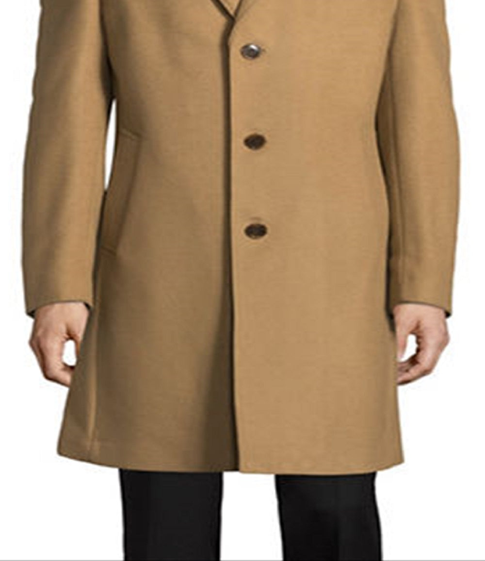 Ralph Lauren Men's Wool Blend Notch Lapel Coat Brown Size 38