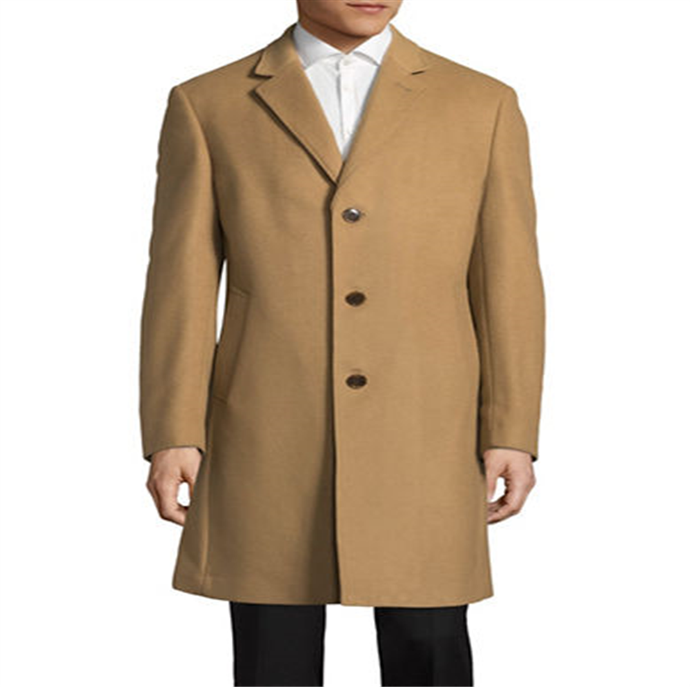 Ralph Lauren Men's Wool Blend Notch Lapel Coat Brown Size 38
