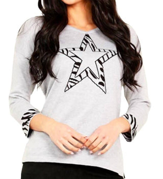 Angel - 3/4 Star Sleeve V-Neck Sweater