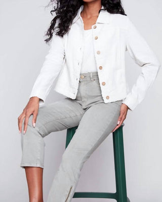 Charlie B - Button Front Linen Jacket