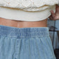 Tcec - Ruffled Breeze Denim Shorts