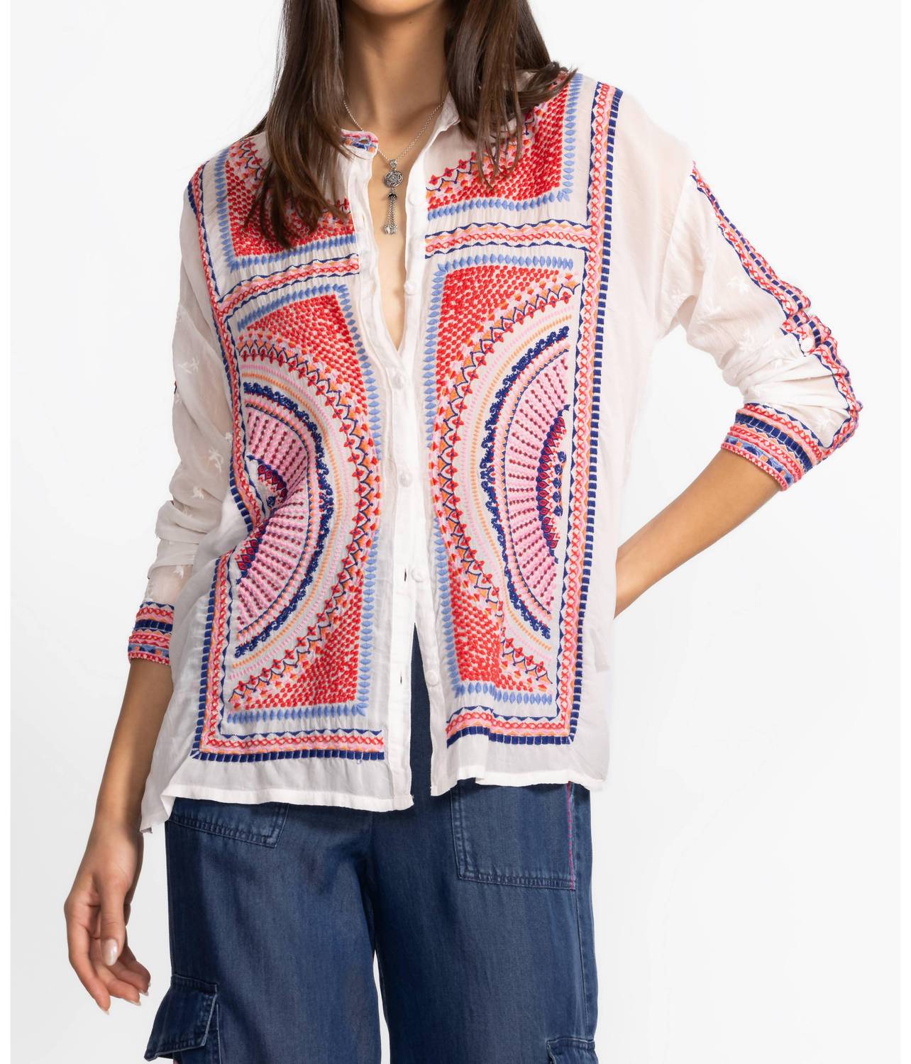Johnny Was - Audrey Mandarin Collar Shirt