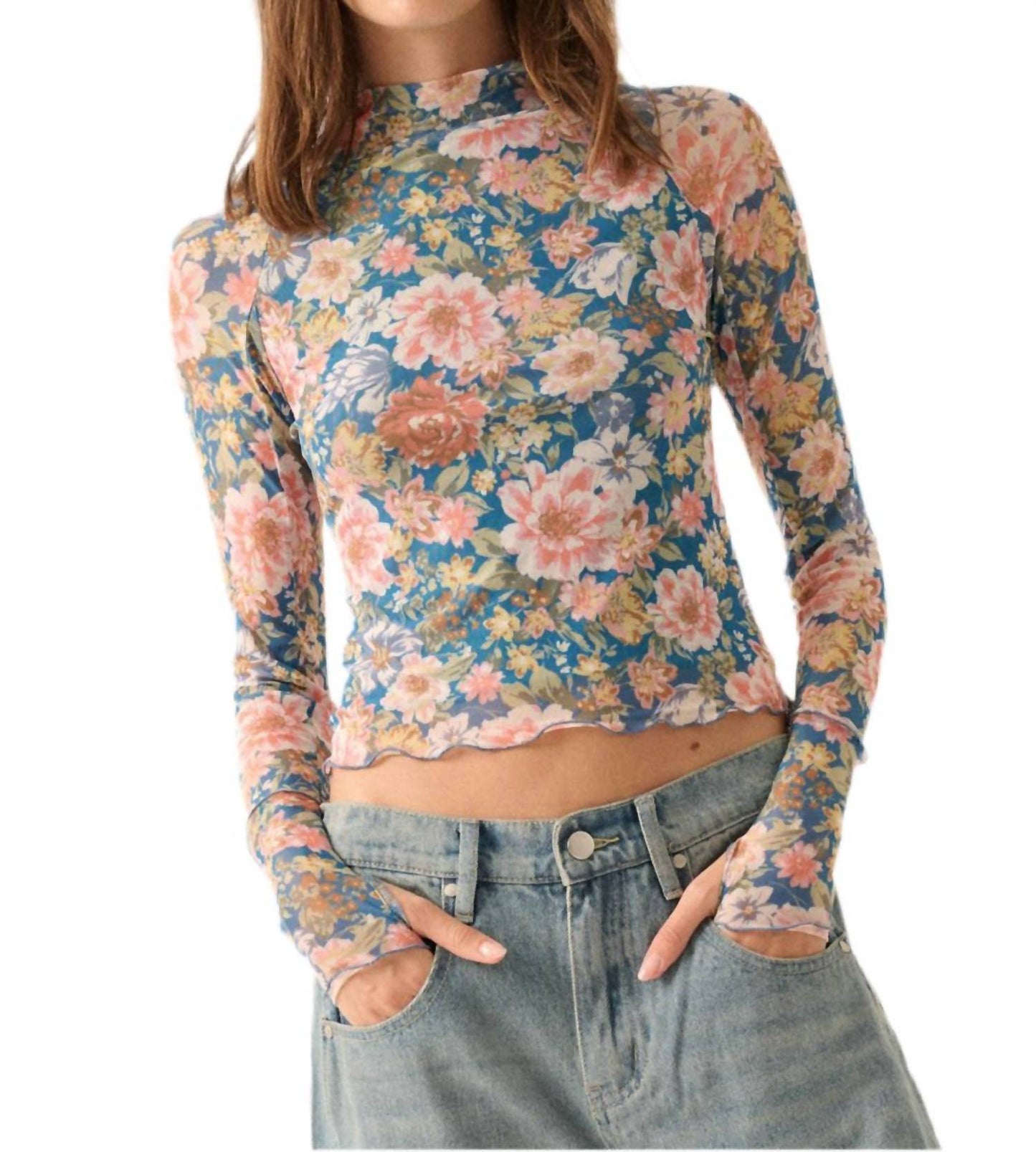 Promesa - Floral Mesh Top