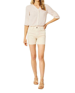 Judy Blue - HIGH WAIST GARMENT DYED EMBROIDERED DENIM SHORT