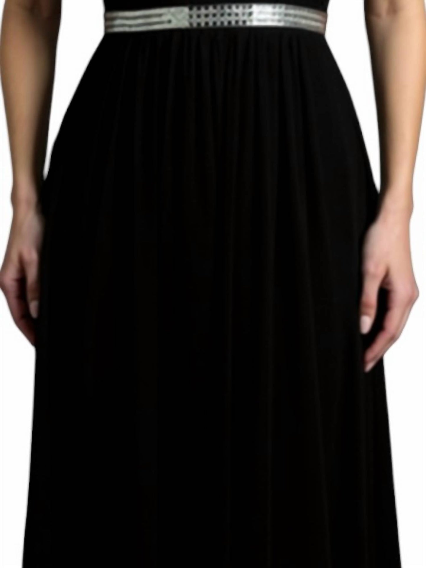 Fiesta Fashion - Lace And Satin Long Bridesmaids Maxi Dress