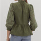 Entro - Eyelet Sleeve Top