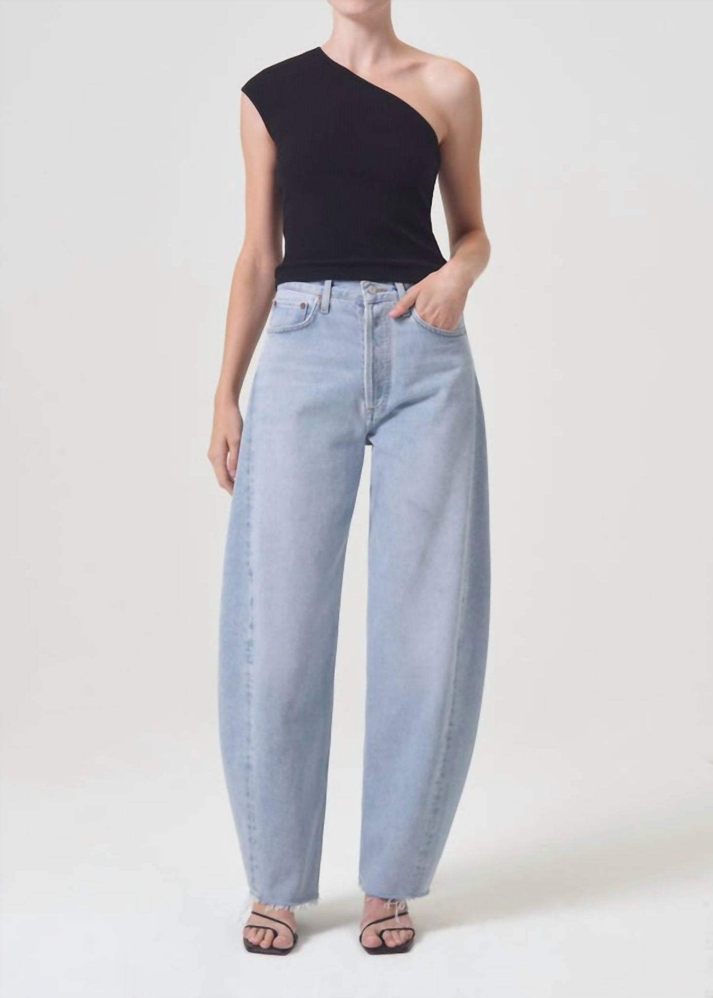Agolde - Luna High Rise Pieced Taper Jeans