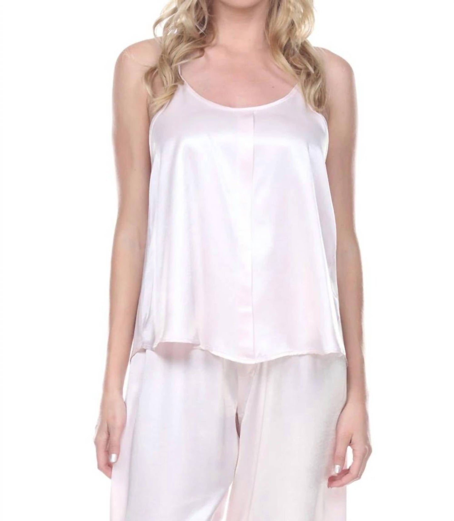 Pj Harlow - Babe Satin Cami With Pleated Front And Adjustable Straps