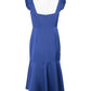 Aidan Mattox - Ruffled Shoulder Sleeveless Crepe Dress