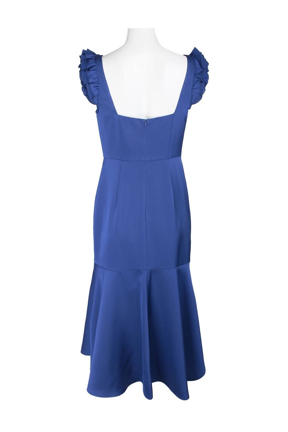 Aidan Mattox - Ruffled Shoulder Sleeveless Crepe Dress