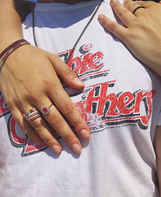 Normani - Women's Ruby & Diamond Wedding Band Ring