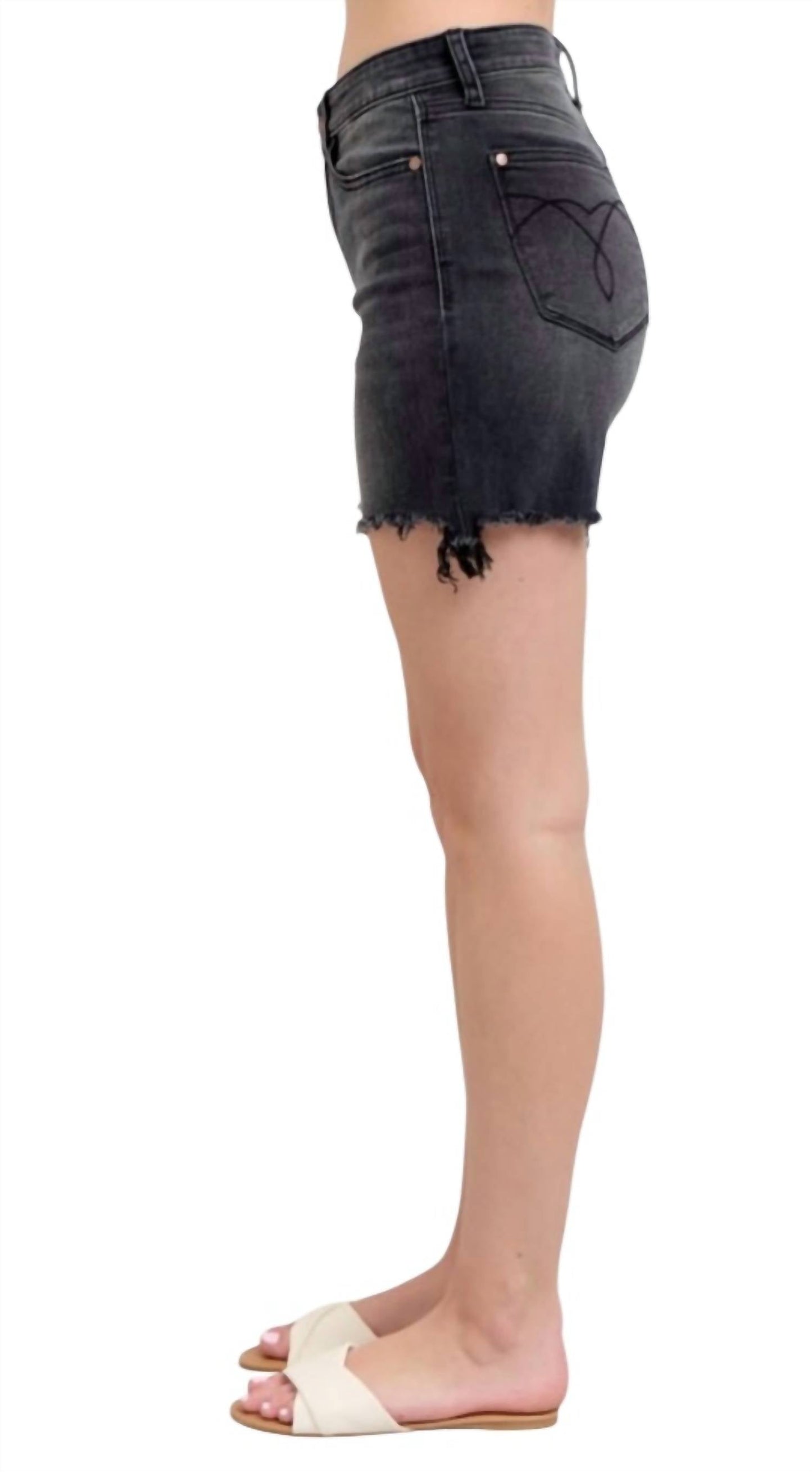 Judy Blue - Cut Off 2 Button Dad Shorts