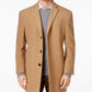 Calvin Klein Men's Prosper Wool Blend X Fit Overcoat Brown Size 48