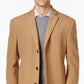 Calvin Klein Men's Prosper Wool Blend X Fit Overcoat Brown Size 48