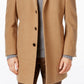 Calvin Klein Men's Prosper Wool Blend X Fit Overcoat Brown Size 48