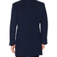 Calvin Klein Men's Single Breasted Wool Blend Overcoat Blue Size 50