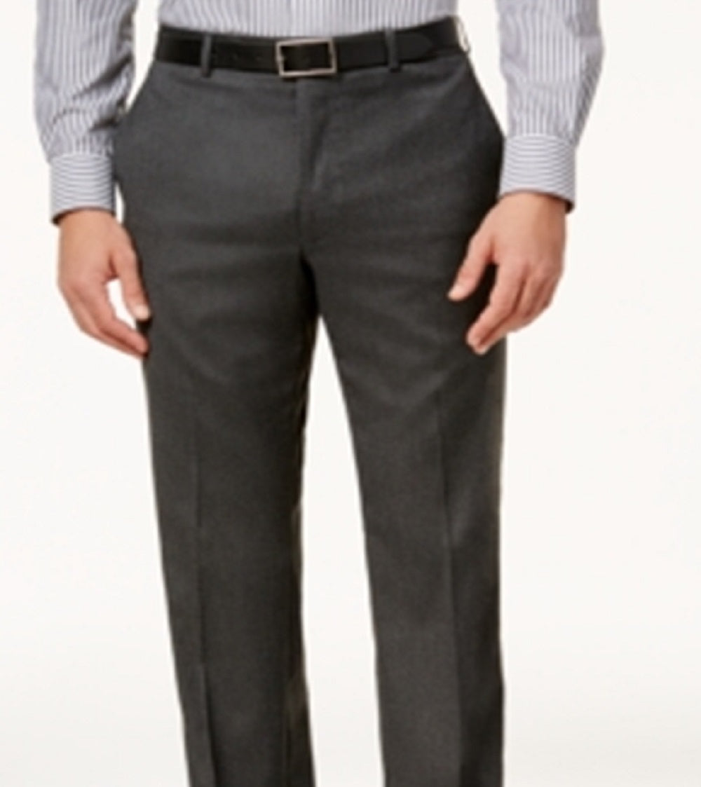Calvin Klein Men's Covert Twill Ultraflex Dress Pants Gray Size 36X34