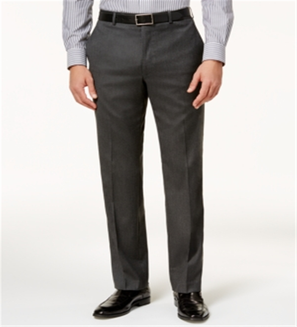 Calvin Klein Men's Covert Twill Ultraflex Dress Pants Gray Size 36X34