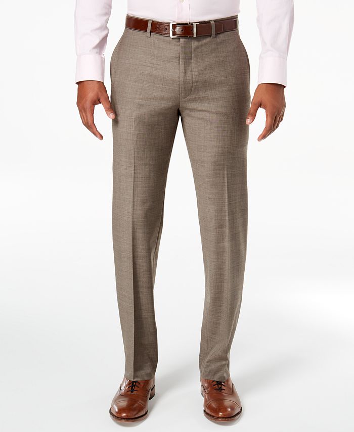 Tommy Hilfiger Men's Modern Fit Th Flex Stretch Suit Pants Brown Size 32X30