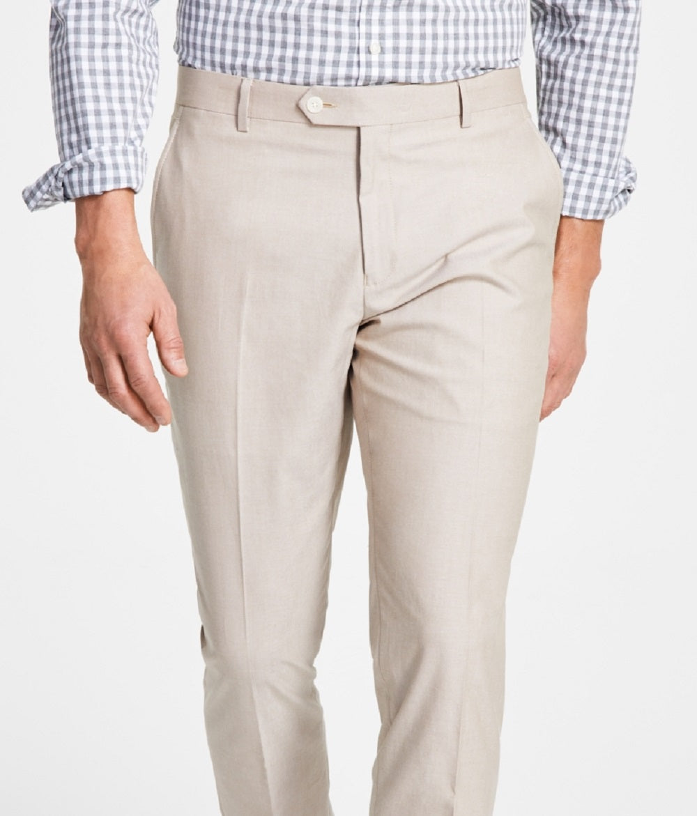 Tommy Hilfiger Men's Modern Fit Th Flex Stretch Chambray Suit Separate Pant Brown Size 38X34