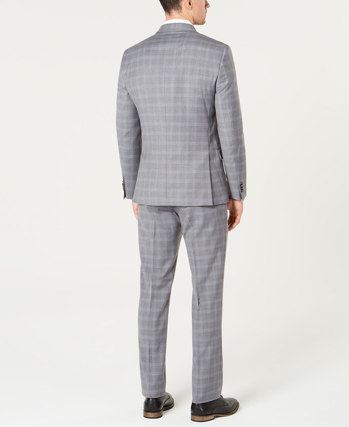 Tommy Hilfiger Men's Modern Fit Th Flex Stretch Wool Suit Gray Size 50