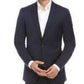 Tommy Hilfiger Men's Slim Fit Th Flex Stretch Wool Suit Blue Size 42