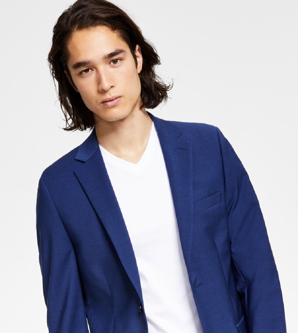 Calvin Klein Men's Skinny Fit Extra Slim Infinite Stretch Suit Jacket Blue Size 42