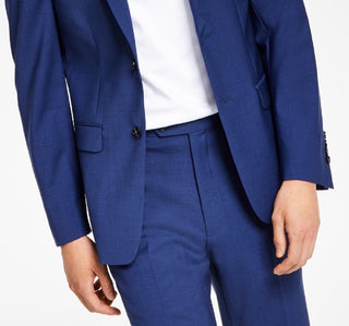 Calvin Klein Men's Skinny Fit Extra Slim Infinite Stretch Suit Jacket Blue Size 48