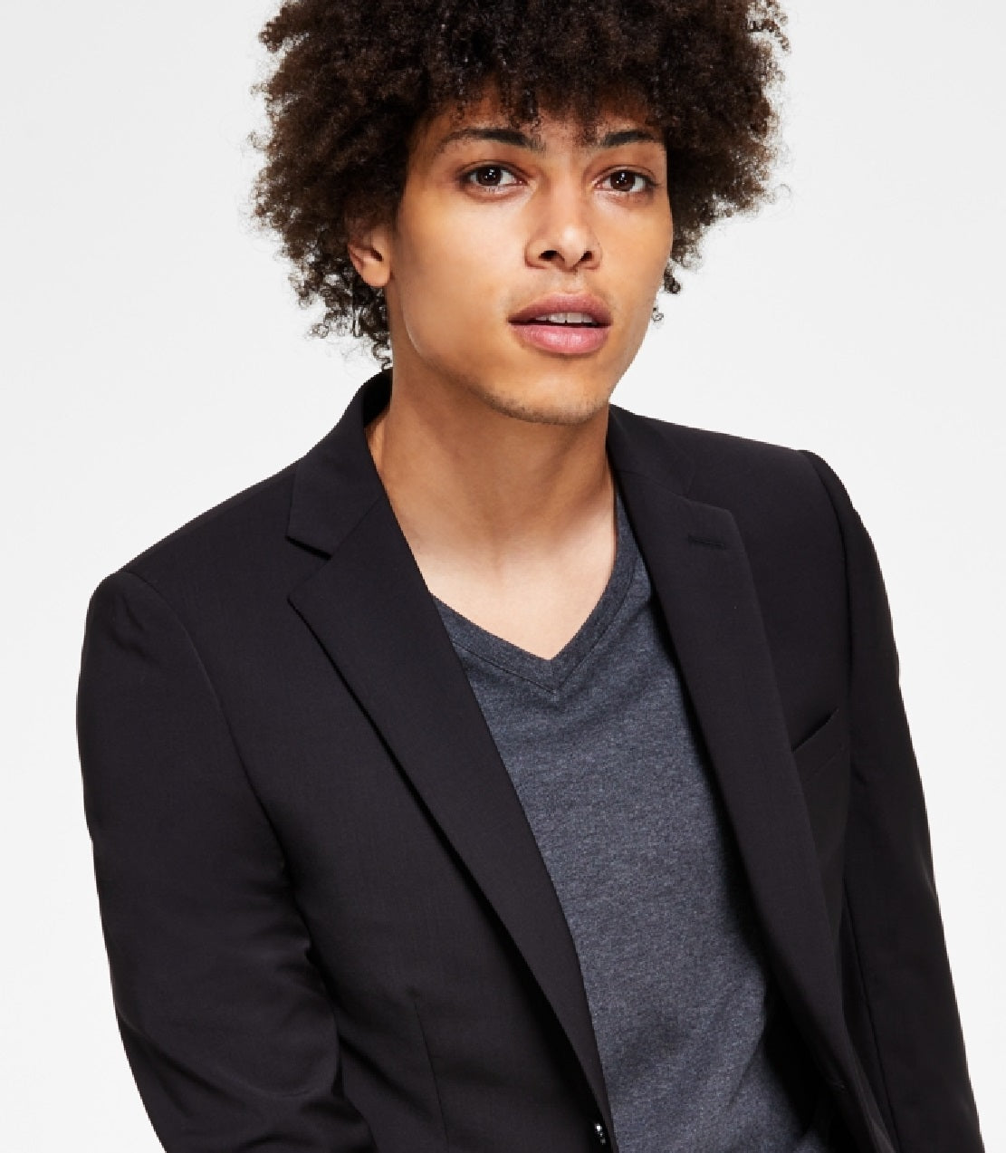 Calvin Klein Men's Skinny Fit Extra Slim Infinite Stretch Suit Jacket Black Size 44