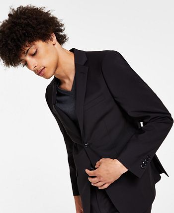 Calvin Klein Men's Skinny Fit Extra Slim Infinite Stretch Suit Jacket Black Size 46