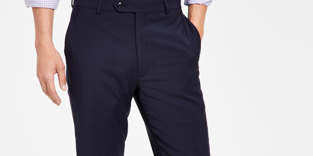 Calvin Klein Men's Skinny Fit Extra Slim Infinite Stretch Suit Pants Blue Size 32X30