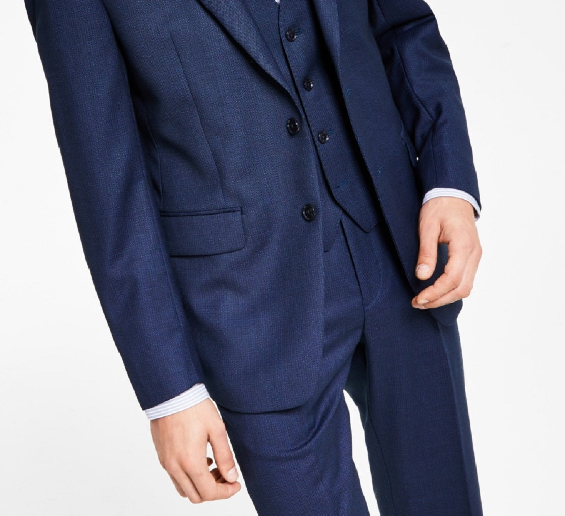 Calvin Klein Men's X Fit Slim Fit Stretch Suit Jackets Blue Size 36