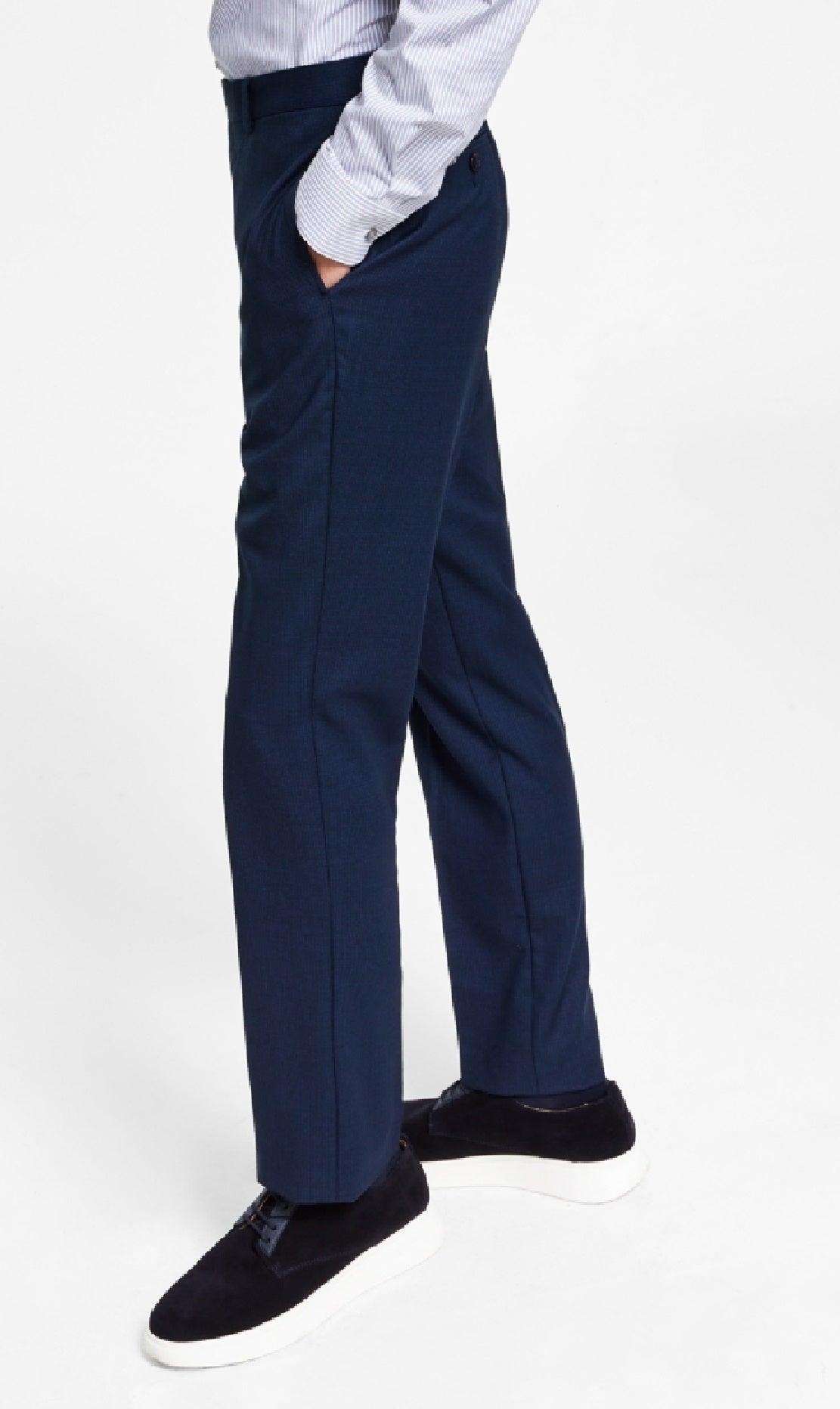 Calvin Klein Men's X Fit Slim Fit Stretch Suit Pants Blue Size 36X32