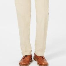 Ralph Lauren Men's Classic Regular Fit Corduroy Double Reverse Pleated Dress Pants Beige Size 44X30