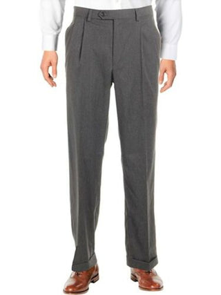 Ralph Lauren Men's Pleat Straight Leg Pants Gray Size 32X32